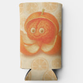 Hersenen in Oranje Waterverf Art Cooler (Voorkant)