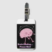 Hersenen laden… Even wachten – Grappige Comic Dood Bagagelabel (Voorkant (verticaal))