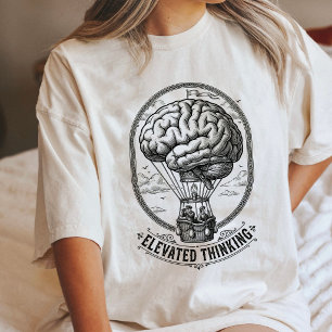 Hersenen met Verhoogd Denkvermogen Heet Luchtballo Tri-Blend Shirt