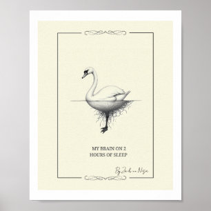 Hersenen na 2 uur slaap Poster