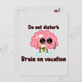 Hersenen op vakantie briefkaart (Voorkant / Achterkant)