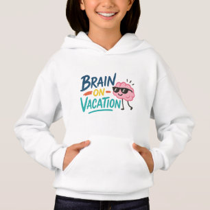 Hersenen op Vakantie Kids Hoodie Grappig Cute Ch