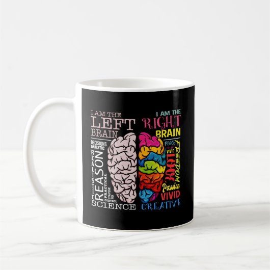 Hersenen P Neurowetenschap van links en rechts Koffiemok (Links)