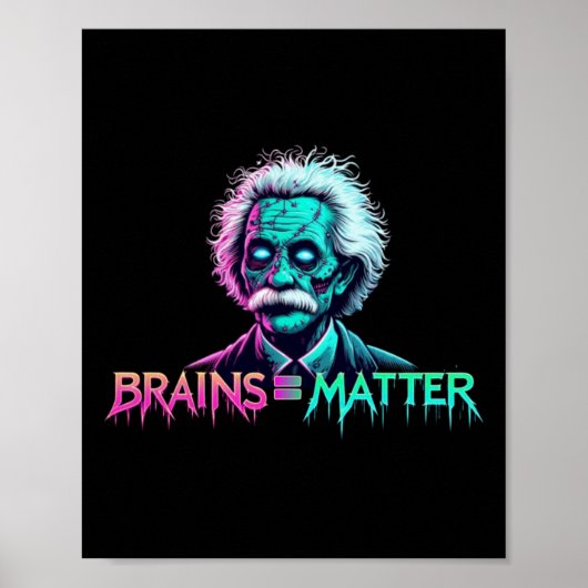 Hersenen = Sticker Poster (Voorkant)