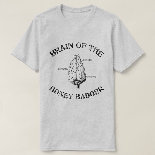 Hersenen van de Honey Badger T-shirt (Design voorkant)