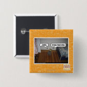 hersenen vierkante button 5,1 cm (Voorkant /achterkant)