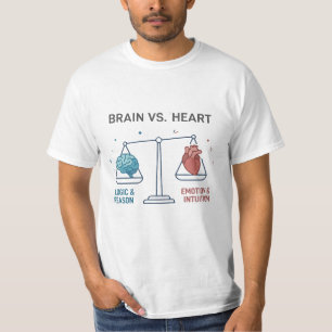 Hersenen Vs Hart Logica Vs Emotie Balansschaal T-shirt