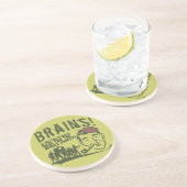 Hersenen! Zandsteen Onderzetter (Zijkant)