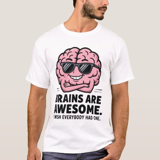 Hersenen zijn geweldig t-shirt (Voorkant)