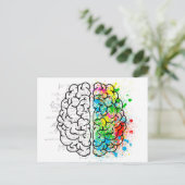 hersengeest psychologie idee hart briefkaart (Staand voorkant)