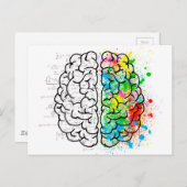 hersengeest psychologie idee hart briefkaart (Voorkant / Achterkant)