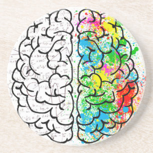 hersengeest psychologie idee hart zandsteen onderzetter