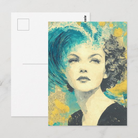 hersengolfcollage briefkaart (Voorkant / Achterkant)