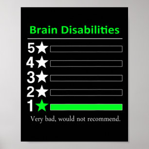 Herseninvaliditeit Zeer slecht Invaliditeitsbewust Poster