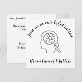 Hersenkanker grijs lint einde van de behandeling kaart (Voorkant / Achterkant)