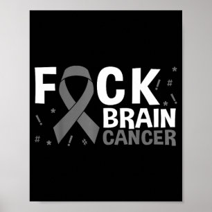 Hersenkanker Hersen Tumor Grijze Lint Poster