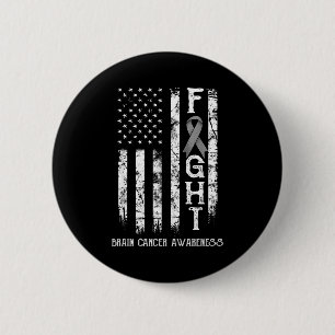 Hersenkanker Krijger Vs Vlag Overlevende Ontwerp Ronde Button 5,7 Cm