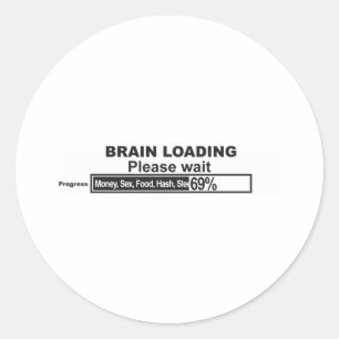 hersenlading ronde sticker