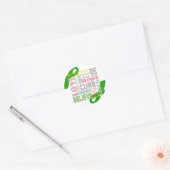 Hersenletsel Groene Lintinspiratie Stickers (Envelop)