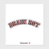 Hersenrot bordeauxrode kleurtekst sticker (Vel)