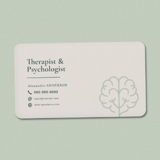 Hersensymbool - Therapeut & Psycholoog Visitekaartje