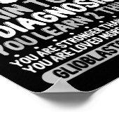 Hersentumor bewustzijn grijs lint glioblastoom dia poster (Hoek)