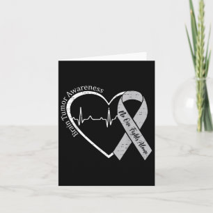 Hersentumor Bewustzijn Hart Grijze Ribbon Mannen V Kaart