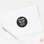 Hersentumor Herdenking Grijs Ribbon Memorial Famil Ronde Sticker (Envelop)