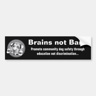 Hersenwerk, geen rassenverboden (zwart) bumpersticker