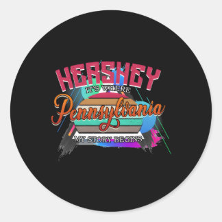 Hershey Pennsylvania Pa Vestigde Sport Ronde Sticker