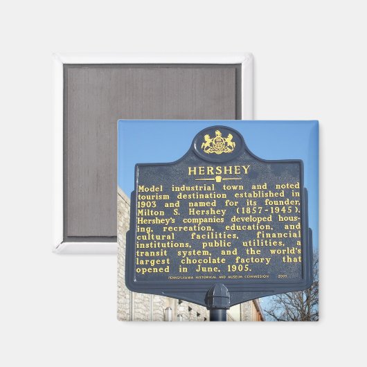Hershey Pennsylvania Travel Photo Souvenir Magnets (Recto/Verso)