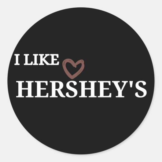 Hershey's chocolade ronde sticker (Voorkant)
