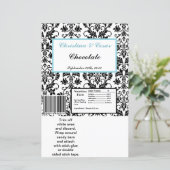 Hershey's Large Bar Wrapper Black Damask Blue (Staand voorkant)