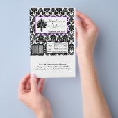 Hershey's Large Bar Wrapper Black Paars Damask Flyer (Hand)