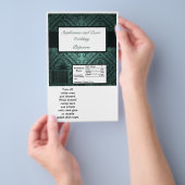 Hershey's Large Bar Wrapper Blauwgroen Damask Flyer (Hand)