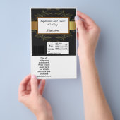 Hershey's Large Bar Wrapper Gold en Black Damask Flyer (Hand)