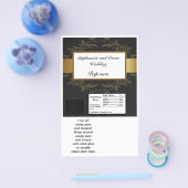 Hershey's Large Bar Wrapper Gold en Black Damask Flyer (Enkel)