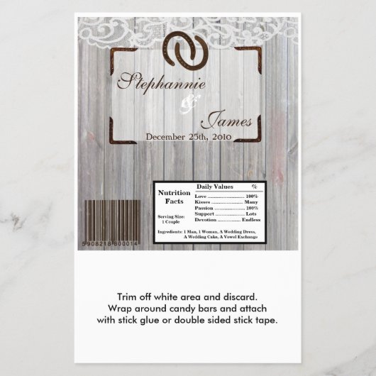 Hershey's Large Bar Wrapper Hoefijzers op hout Flyer (Voorkant)