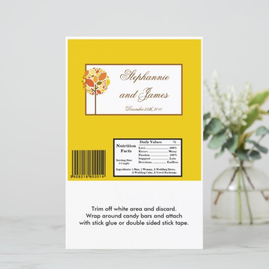 Hershey's Large Bar Wrapper Modern Autumn Tree (Staand voorkant)