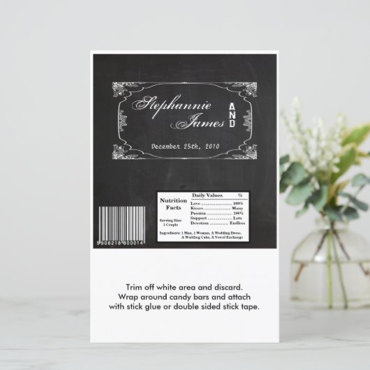 Hershey's Large Bar Wrapper Modern Chalkboard Vint (Staand voorkant)