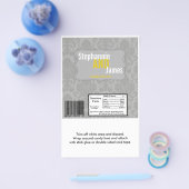 Hershey's Large Bar Wrapper Modern Grey Damask Lac Flyer (Enkel)