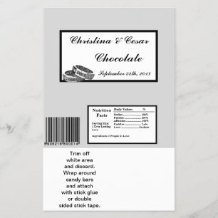 Hershey's Large Bar Wrapper zijne/Hers Diamond Wed Flyer