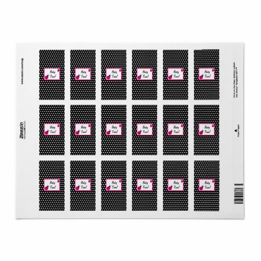 Hershey's Miniatuur Zwart Lente Tijd Lady Bug Etiket (Full Sheet)