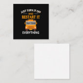 Herstart Het Dat Lost Alles Op Stuurman Van De Sch Notitiekaartje (Voorkant / Achterkant)