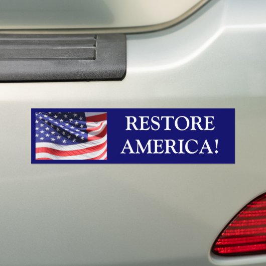 HERSTEL AMERIKA! Bumpersticker (Op auto)