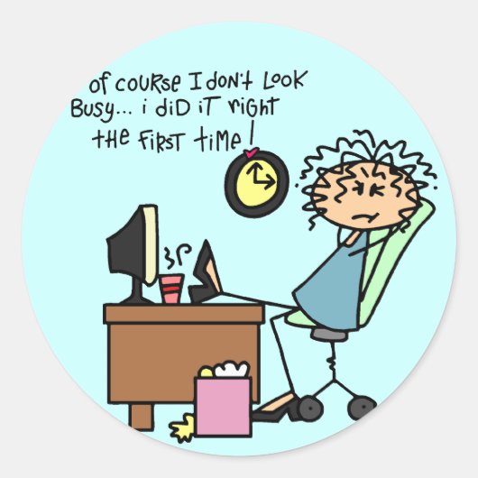 Herstel de Eerste Humor van de Keer Ronde Sticker (Voorkant)