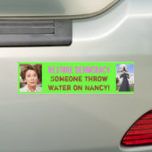 Herstel Democratie Throw H20 op Ninny! Bumpersticker (Op auto)