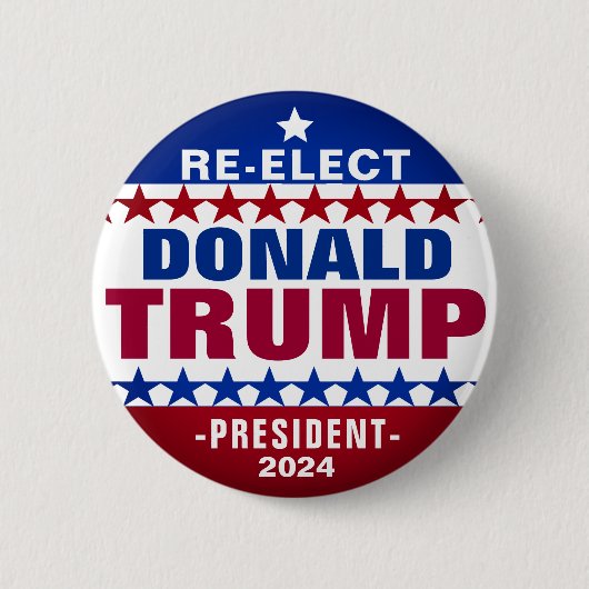 HERSTEL DONALD TRUMP 2024 Campaign Button (Voorkant)