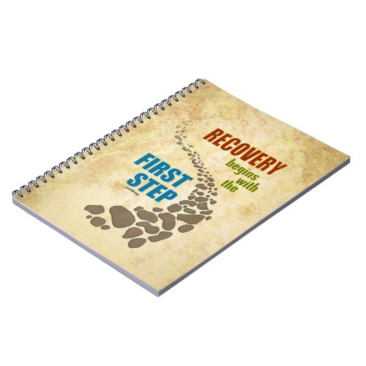 Herstel, eerste stap (12 stap, drugsvrij) notitieboek (Linkerzijde)