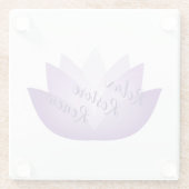 Herstel Lovender Lotus Flower loveren Glazen Onderzetter (Achterkant)
